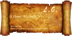 Liber Olivér névjegykártya