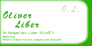 oliver liber business card